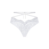 SKIMS LACE BUTTERFLY THONG | SNOW