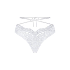 SKIMS LACE BUTTERFLY THONG | SNOW