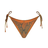 SIGNATURE SWIM DIPPED TIE BIKINI BOTTOM | FOREST OMBRE SNAKE