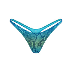SIGNATURE SWIM THONG BIKINI BOTTOM | AQUA OMBRE SNAKE