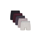 SKIMS STRETCH MENS 3" BOXER BRIEF 5-PACK | RAVEN CURRANT MULTI