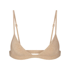 EVERYDAY COTTON TRIANGLE BRALETTE | CLAY HEATHER