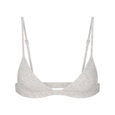 EVERYDAY COTTON TRIANGLE BRALETTE | LIGHT HEATHER GREY