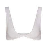 RAW EDGE MICRO PLUNGE BRALETTE | SNOW