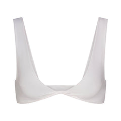 RAW EDGE MICRO PLUNGE BRALETTE | SNOW