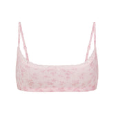 LIGHTWEIGHT COTTON POINTELLE SCOOP BRALETTE | BLOOM DAINTY FLORAL