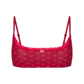 LIGHTWEIGHT COTTON POINTELLE SCOOP BRALETTE | BRICK HEART HALFDROP