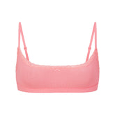LIGHTWEIGHT COTTON POINTELLE SCOOP BRALETTE | MELON TONAL