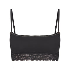 LIGHTWEIGHT COTTON STRAIGHT NECK BRALETTE | SOOT TONAL