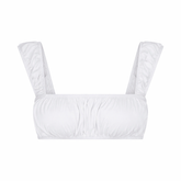 POPLIN APPAREL BRALETTE | SNOW