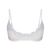 FITS EVERYBODY LACE SCOOP BRALETTE | SLATE PIN DOT PRINT