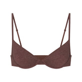 EVERYDAY COTTON UNLINED DEMI BRA | COCOA HEATHER