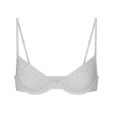 EVERYDAY COTTON UNLINED DEMI BRA | LIGHT HEATHER GREY