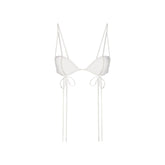 ULTRA FINE MESH BOW BRA | IVORY
