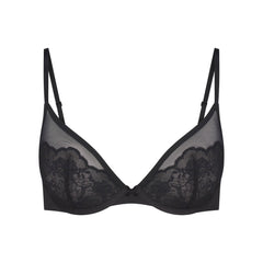 SKIMS LACE UNLINED DEMI BRA | ONYX