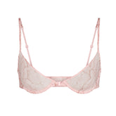 MILKY SHEER FRONT CLOSE BRA | ROSE PASTEL SNAKE PRINT