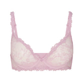 STRETCH LACE UNLINED DEMI BRA | BABY PINK