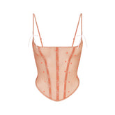EMBROIDERED TULLE CORSET | GUAVA HEART TULLE