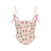 EMBROIDERED TULLE CORSET | PRIMROSE CHERRY TULLE