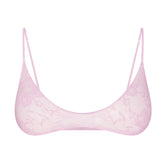 STRETCH LACE SKIMPY SCOOP BRALETTE | BABY PINK