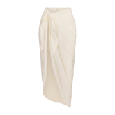 SWIM COVER-UPS COTTON TIE SARONG | EGRET