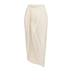 SWIM COVER-UPS COTTON TIE SARONG | EGRET