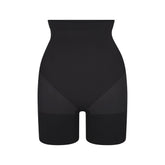 SHEER SEAMLESS HIGH-WAISTED MID THIGH SHORT | ONYX