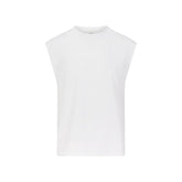 HEAVYWEIGHT COTTON MENS CROPPED MUSCLE TANK | CHALK