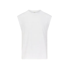 HEAVYWEIGHT COTTON MENS CROPPED MUSCLE TANK | CHALK