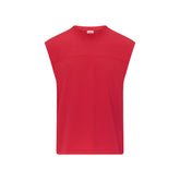 HEAVYWEIGHT COTTON MENS CROPPED MUSCLE TANK | WASHED RED