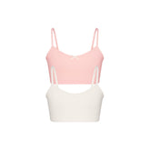COTTON SEAMLESS JUNIORS BRALETTE 2-PACK | MARBLE AND BALLET