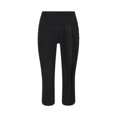 CUPRO JERSEY WRAP CAPRI | OBSIDIAN