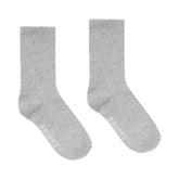 RIBBED CREW SOCK | LIGHT HEATHER GREY