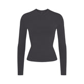 COTTON JERSEY LONG SLEEVE T-SHIRT | SOOT