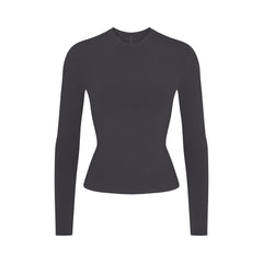 COTTON JERSEY LONG SLEEVE T-SHIRT | SOOT