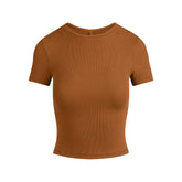 COTTON RIB T-SHIRT | CHAI