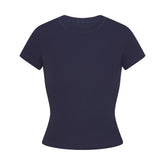 COTTON RIB T-SHIRT | NAVY