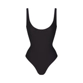 SKIMS BODY SCOOP LOW BACK THONG BODYSUIT | ONYX