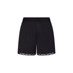 WOVEN SHINE LACE BOXER | ONYX