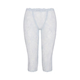 STRETCH LACE CAPRI | POWDER BLUE