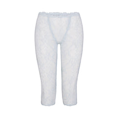 STRETCH LACE CAPRI | POWDER BLUE