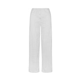 COTTON POPLIN SLEEP STRAIGHT LEG PANT | ONYX DOT PRINT