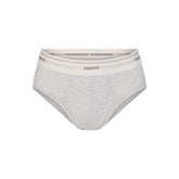 SKIMS COTTON RIB MENS BRIEF | LIGHT HEATHER GREY