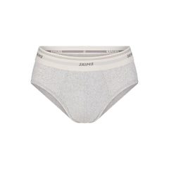 SKIMS COTTON RIB MENS BRIEF | LIGHT HEATHER GREY