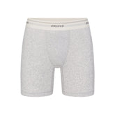 SKIMS COTTON RIB MENS 5" BOXER BRIEF | LIGHT HEATHER GREY