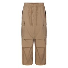 WOVEN COTTON OVERSIZED LOW RISE CARGO PANT | DESERT