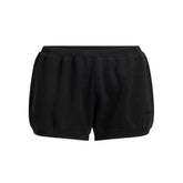 COTTON FLEECE BUBBLE HEM SHORT | ONYX