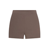 REFINED KNIT HIGH-WAISTED SHORT | AMETHYST