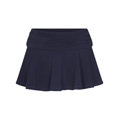 COTTON JERSEY FOLDOVER MINI SKORT | NAVY