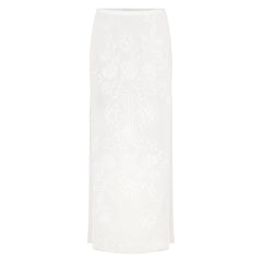 LACE COVER-UPS LONG SKIRT | SNOW